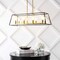 Jonathan Y Lloyd 35" 8-Light Farmhouse Industrial Iron Linear LED Pendant, Black/Brass Gold JYL6511A - alternate 13