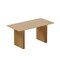 Homeroots 67" Natural Wood Double Pedestal Base Dining Table 713569 - alternate 1