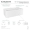 Kingston Brass 60" Acrylic Rectangular 2-Wall Corner Alcove Tub, Right Hand Drain, Glossy White VTAP6032R21TS - alternate 4
