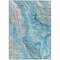 Homeroots 5' X 8' Teal Blue And Ivory Abstract Washable Indoor Outdoor Area Rug 617615 - alternate 8