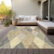 Homeroots 5' X 8' Brown Gold And Taupe Argyle Washable Indoor Outdoor Area Rug 613706 - alternate 5