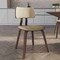 Leisuremod Modern Wooden Dining Chair, Walnut Color Frame in Cream, Clivo Collection CDWN-18CR - alternate 9