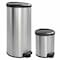 Happimess Oscar Round 8-Gallon Step-Open Trash Can with FREE Mini Trash Can, Platinum Silver HPM1001A - alternate 1