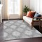 Homeroots 3' X 5' Gray Silver And Charcoal Ikat Washable Indoor Outdoor Area Rug 589152 - alternate 6