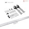 Sartodoors Sturdy Barn Door 18 x 80in, Nebraska Grey W/ Frosted Glass, SS 6.6FT Rail Hangers Heavy Set QUADRO4445BD-S-NEB-18 - alternate 8