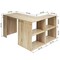 Homeroots Modern Geo Walnut L Shape Computer Table 475985 - alternate 3