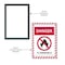 C-Line Products 6" x 9" Assorted Vinyl Magnetic Safety Striped Document Frame, 16/BX 44269 - alternate 6