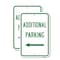 Signmission Additional Parking With Left Arrow, 12'' X 18'' 2 Signs, Heavy Gauge Aluminum, 2PK A-1218-2PACK-25311 - alternate 1