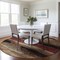Homeroots 8' Brown Beige And Burgundy Round Abstract Washable Indoor Outdoor Area Rug 612529 - alternate 6