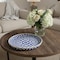 Homeroots 20in Blue and Natural Wicker Round Geo Arrow Handmade Basket Tray 476493 - alternate 4