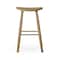 Homeroots 30" Natural Solid Wood Backless Bar Height Bar Chair 632444 - alternate 6