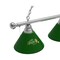 Holland Bar Stool Co North Dakota State 3 Shade Billiard Light, Green Shades, Chrome Fixture BL3CHNDakSt-G - alternate 7