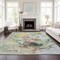 Homeroots 3' X 5' Ivory Blue And Yellow Abstract Washable Indoor Outdoor Area Rug 577962 - alternate 9