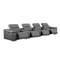 Homeroots 175" Dark Gray Top Grain Leather Reclining USB Sofa And Storage 643718 - alternate 6