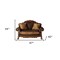 Homeroots 67in Brown And Redwood Faux Leather Loveseat and Toss Pillows 515739 - alternate 5