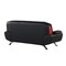Homeroots 80" Black Leather Sofa With Silver Legs 329455 - alternate 8