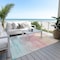 Homeroots 5' X 8' Salmon And Beige Abstract Washable Indoor Outdoor Area Rug 610962 - alternate 9