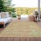 Homeroots 5' X 8' Salmon Fern Green And Beige Floral Medallion Washable Indoor Outdoor Area Rug 616629 - alternate 9