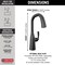 Delta Stryke Single Handle Pull-Down Bar/Prep Faucet 9976-BL-DST - alternate 7
