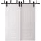 Sartodoors Sliding Closet Barn Bypass Doors 56 x 80 inches, BASIC 9772 White, 6.6ft Rails Hardware Set, Wood BASIC9772BBB-SKIN-56 - alternate 1