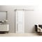 Sartodoors Sturdy Barn Door 36 x 80in, White Silk W/ Frosted Glass, SS 6.6FT Rail Hangers Heavy Set VEREGIO7288BD-S-WS-36 - alternate 1