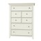 Homeroots 36" White Solid Wood Seven Drawer Dresser 374198 - alternate 1