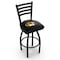 Holland Bar Stool Co 36" Blk Wrinkle Missouri Swivel Bar Stool, Ladder Back L01436Mizzou - alternate 1