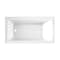 Kingston Brass 60" Acrylic Rectangular 3-Wall Alcove Tub, Left Hand Drain Hole, Glossy White VTAP6032L22 - alternate 4