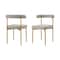 Homeroots Set of Two Gray And Gold Upholstered Polyester Open Back Dining Side Chairs 569413 - alternate 8