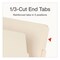 Pendaflex End Tab Expansion Folders, 1/3-Cut Tabs: Assorted, Letter Size, 0.75" Expansion, Manila, 100PK 1007003 - alternate 4