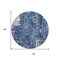 Homeroots 8' Denim Blue And Ivory Round Abstract Washable Indoor Outdoor Area Rug 612931 - alternate 7