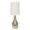 Homeroots 20" Gold Metal Novelty Table Lamp With White Drum Shade 643319 - alternate 3
