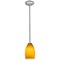 Access Lighting Champagne, Pendant, Brushed Steel Finish, Maya Glass 28012-1R-BS/MYA - alternate 6
