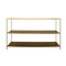 Homeroots 60" Brass Iron Console Table With Shelves 488803 - alternate 7