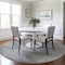 Homeroots 8' Gray And Ivory Round Geometric Washable Indoor Outdoor Area Rug 598576 - alternate 5