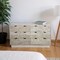 Homeroots 57" Gray Carved Geometric Solid Wood Six Drawer Dresser 661222 - alternate 9