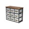 Homeroots 14" Brown And Gray Solid Wood And Metal Desk Organizer 487920 - alternate 5