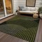 Homeroots 8' X 10' Olive Green And Black Geometric Washable Indoor Outdoor Area Rug 597646 - alternate 9