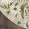 Homeroots 5' Ivory Green And Dark Green Round Floral Indoor Outdoor Area Rug 548140 - alternate 7