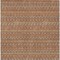 Homeroots 3' X 5' Orange And Taupe Striped Washable Indoor Outdoor Area Rug 610558 - alternate 7