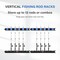 Simple Deluxe Vertical Fishing Rod Holders Wall-Mounted - Fishing Rod Rack, Great Fishing Pole Holder and Rack fo SOFISHRODRACKBLUEX2VERT - alternate 5
