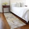 Homeroots 8' Runner Taupe Abstract Washable Non Skid Indoor Outdoor Runner Rug 559196 - alternate 8