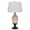 Homeroots 31" Bronze Glass Table Lamp With White Empire Shade 524737 - alternate 6