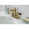 Kingston Brass Double-Handle 4" Centerset Bathroom Faucet with Brass Pop-Up, Brushed Brass FSC1603AKL - alternate 3