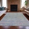 Homeroots 8' X 10' Plum And Silver Oriental Washable Indoor Outdoor Area Rug 631134 - alternate 6