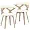 Leisuremod Klyne Swivel Leather Dining Chair with Poplar Wood Frame, 2PK KCWW-22W2 - alternate 1