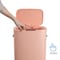 Happimess Tammi Kitchen 14.5-Gallon Slim Metal Push Button Trash Can, Flamingo Pink HPM1017G - alternate 9