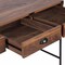 Homeroots 47" Brown Wood Wall Mounted H-Shape Writing Desk With Three Drawers 565430 - alternate 4