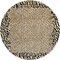Homeroots 8' Gold Round Animal Print Washable Indoor Outdoor Area Rug 607646 - alternate 9