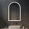 Homeroots 36" Black Lighted Arch Metal Framed Bathroom Vanity Mirror 564852 - alternate 8